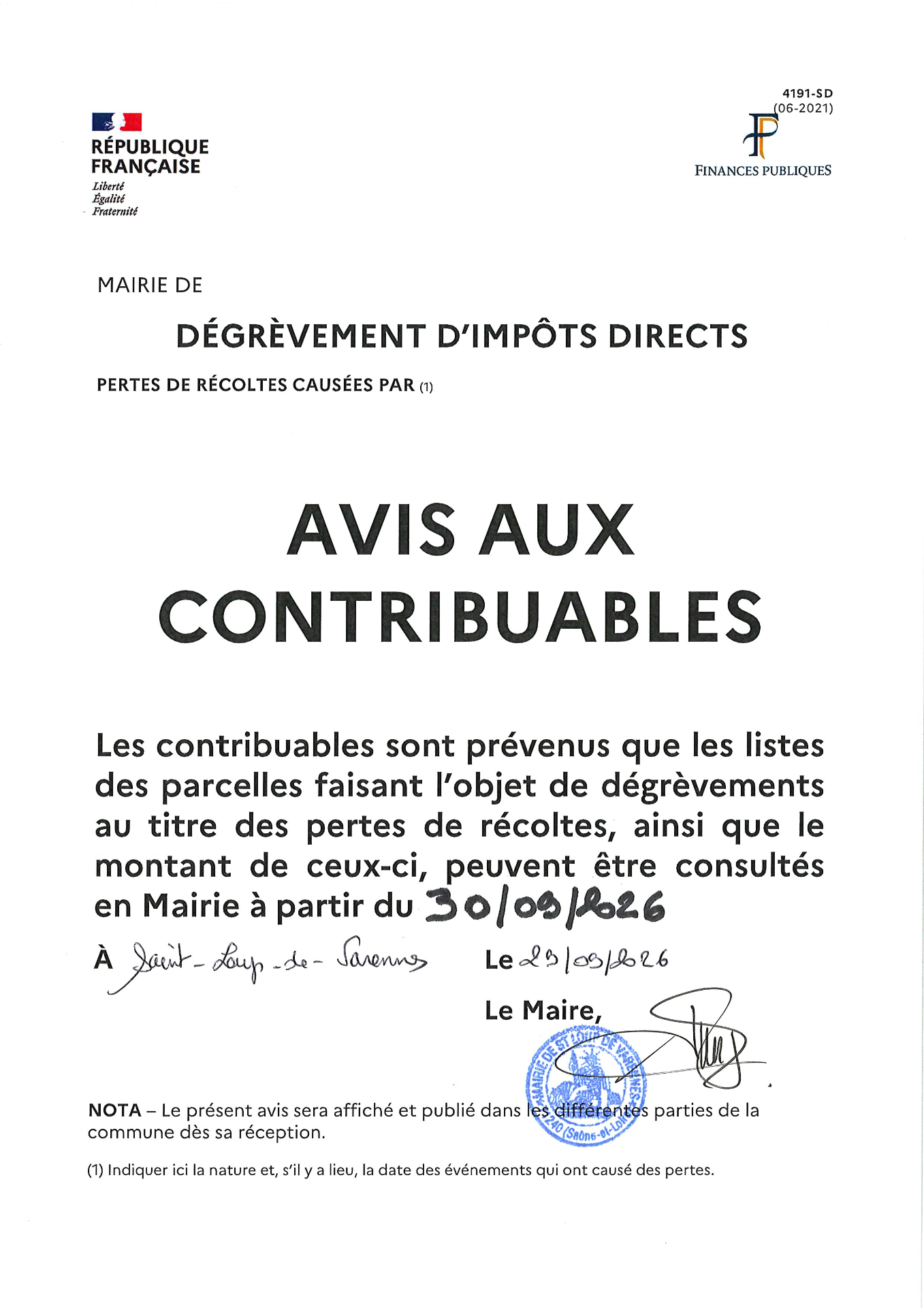 DÉGRÈVEMENTS